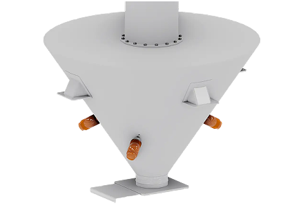 Оперативный и/или накопительный бункера с побудителями продукта