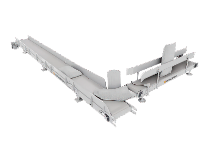 Устройства разворота и опрокидывания мешков и лотковые спуски