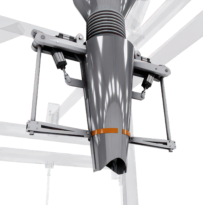 Пневматический зажим для конусной горловины (опция)